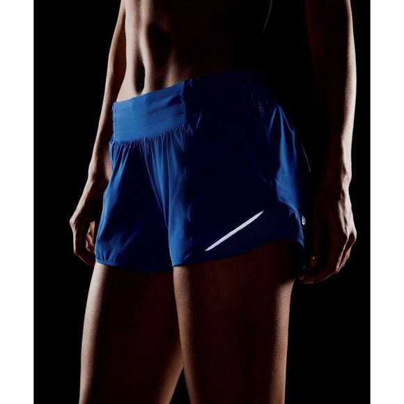 New Lululemon Hotty Hot High Rise Lined Short 2.5" Cerulean Blue Running - Picture 2 of 3